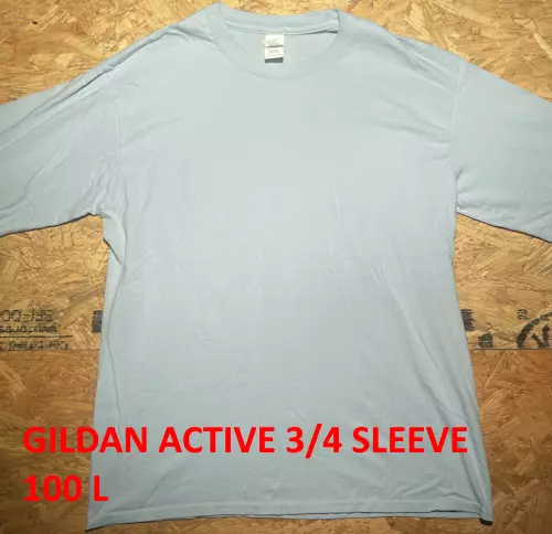 Gildan Active 100% cotton 3/4 sleeve L